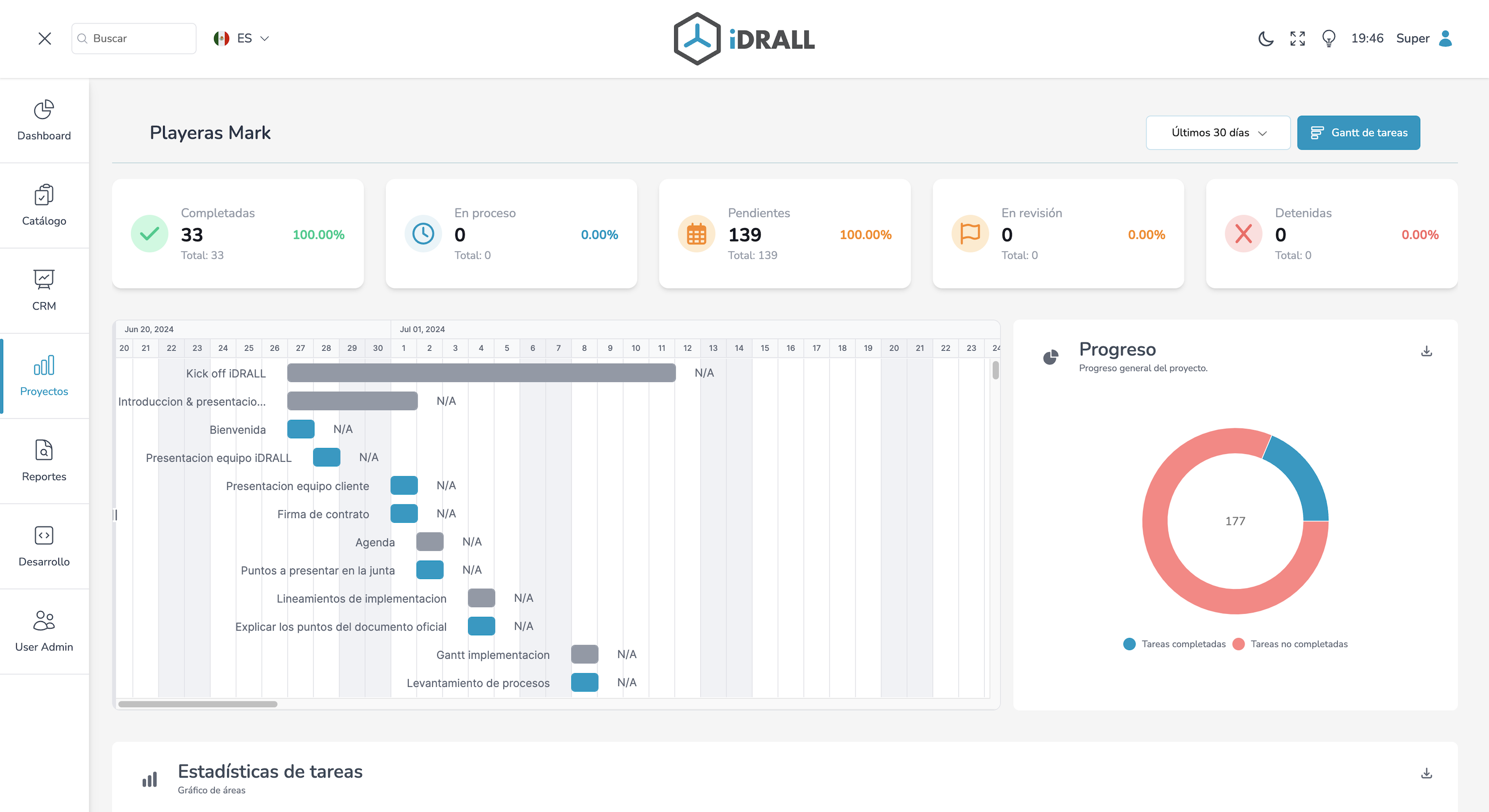 iDrall ERP screenshot